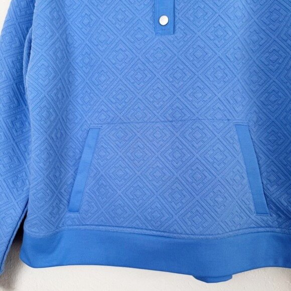Tommy Bahama everyday active blue quilted mock neck pullover sweatshirt L - Picture 5 of 12